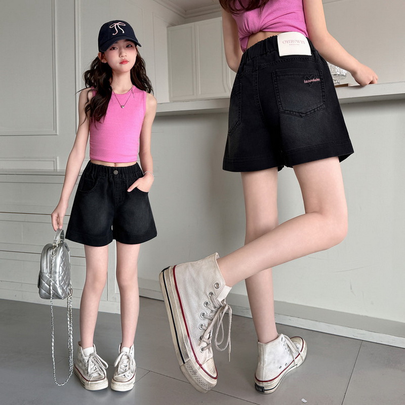 Summer Clothing Label - Girls Summer Thin Denim Shorts High
