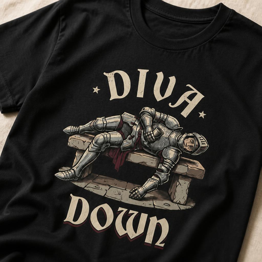 Summer Knights Clothing - Diva Down Tired Medieval Knight Funny