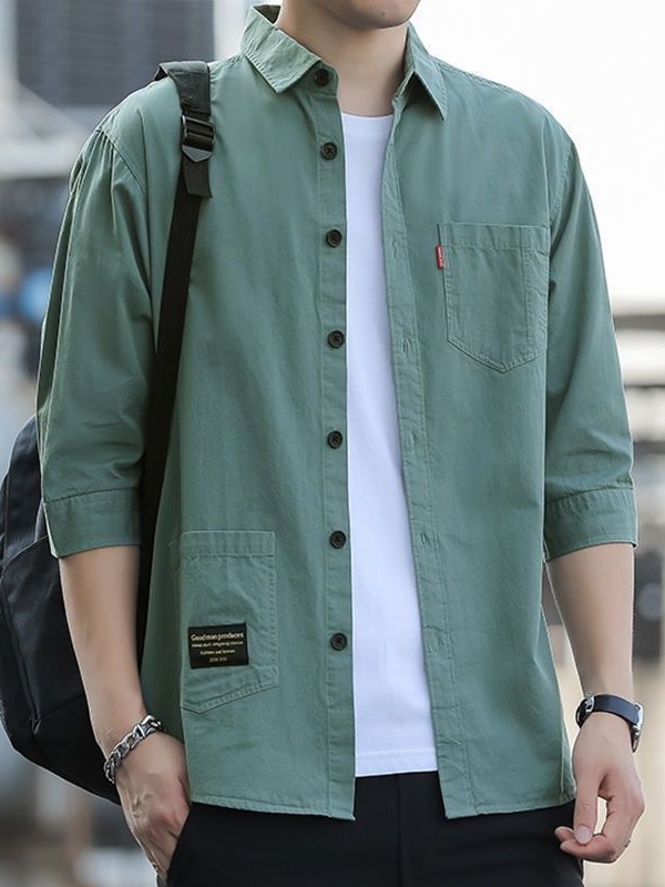 Summer New Men's Mid-Sleeve Lo - đánh giá và giá Summer Clothing For Teens