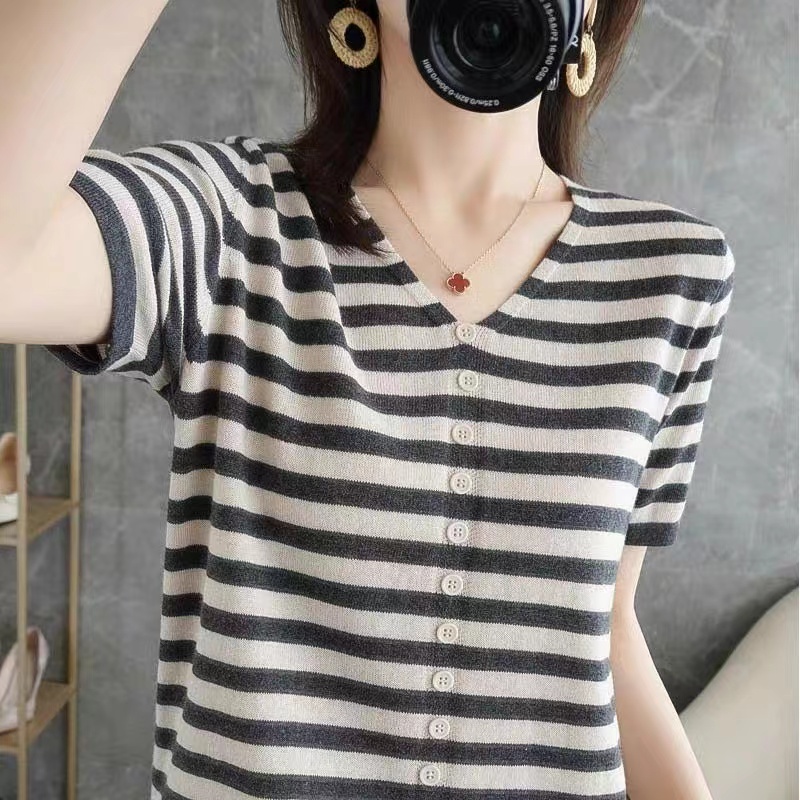 Ladies Ice Silk Short Sleeve T - đánh giá và giá Summer Clothing Label