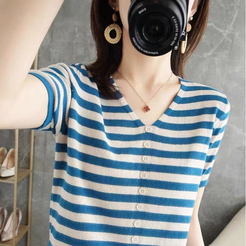 Ladies Ice Silk Short Sleeve T - đánh giá và giá Summer Clothing Label
