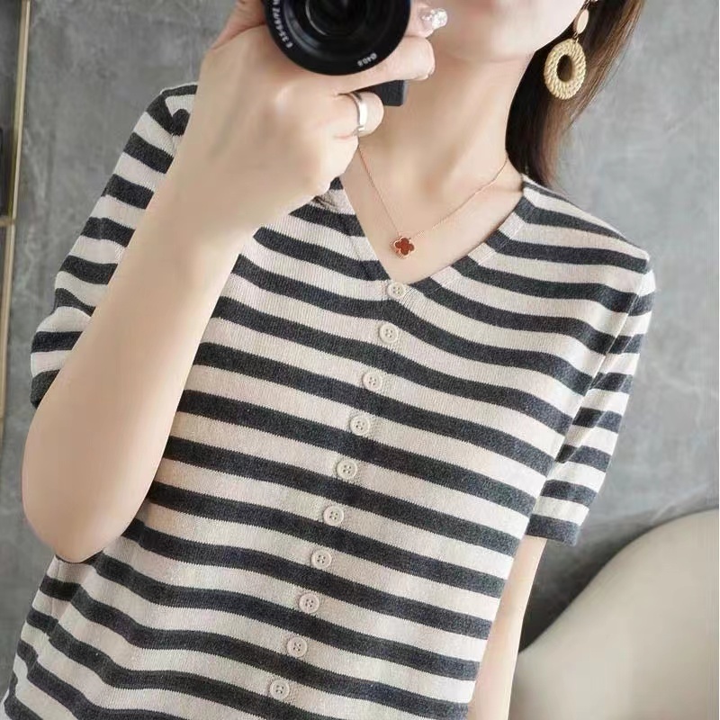Ladies Ice Silk Short Sleeve T - đánh giá và giá Summer Clothing Label