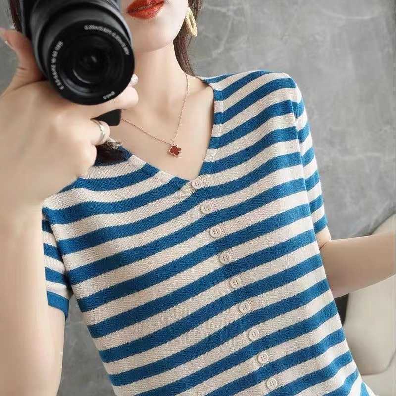 Ladies Ice Silk Short Sleeve T - đánh giá và giá Summer Clothing Label