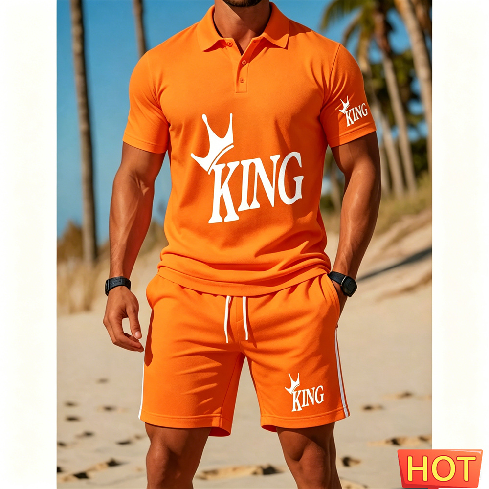 Men's short-sleeved suit set - - đánh giá và giá Summer Clothing Vacation