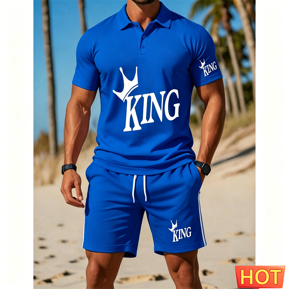 Men's short-sleeved suit set - - đánh giá và giá Summer Clothing Vacation