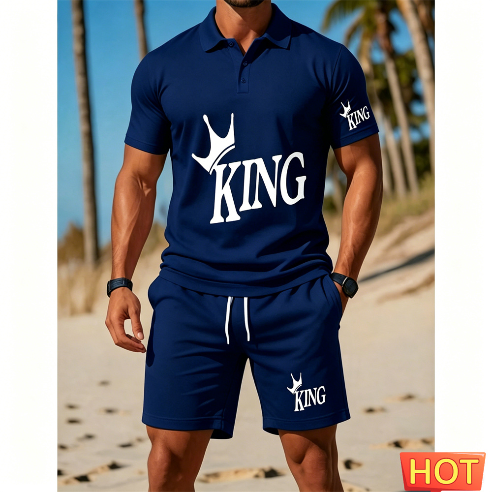 Men's short-sleeved suit set - - đánh giá và giá Summer Clothing Vacation