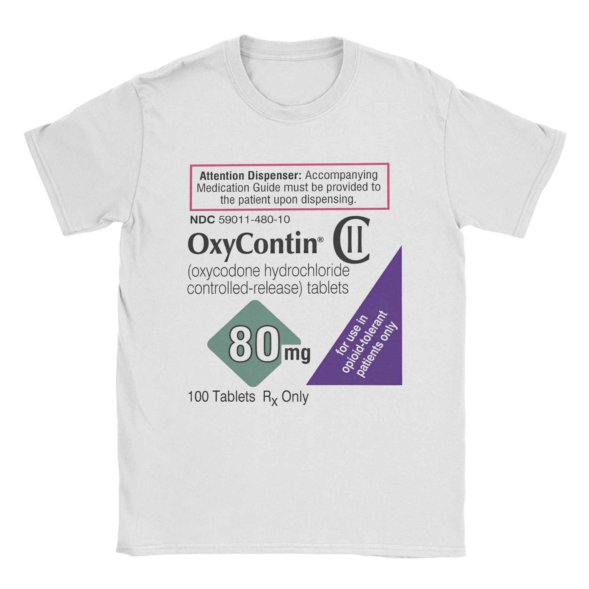 Oxycontin 80mg Label Men's T S - đánh giá và giá Summer Clothing Label