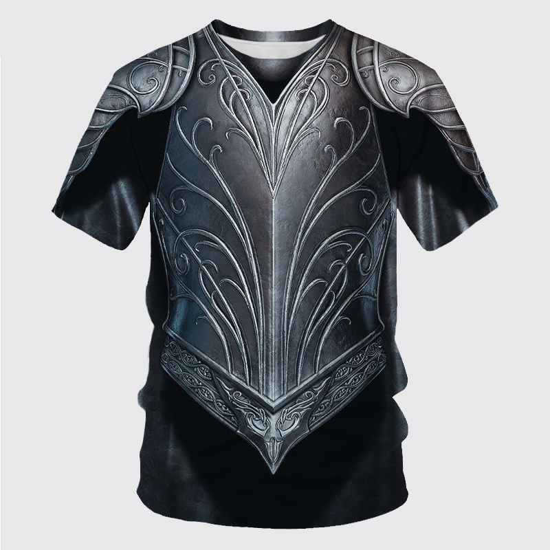 Retro 3D Print Medieval Knight - đánh giá và giá Summer Knights Clothing