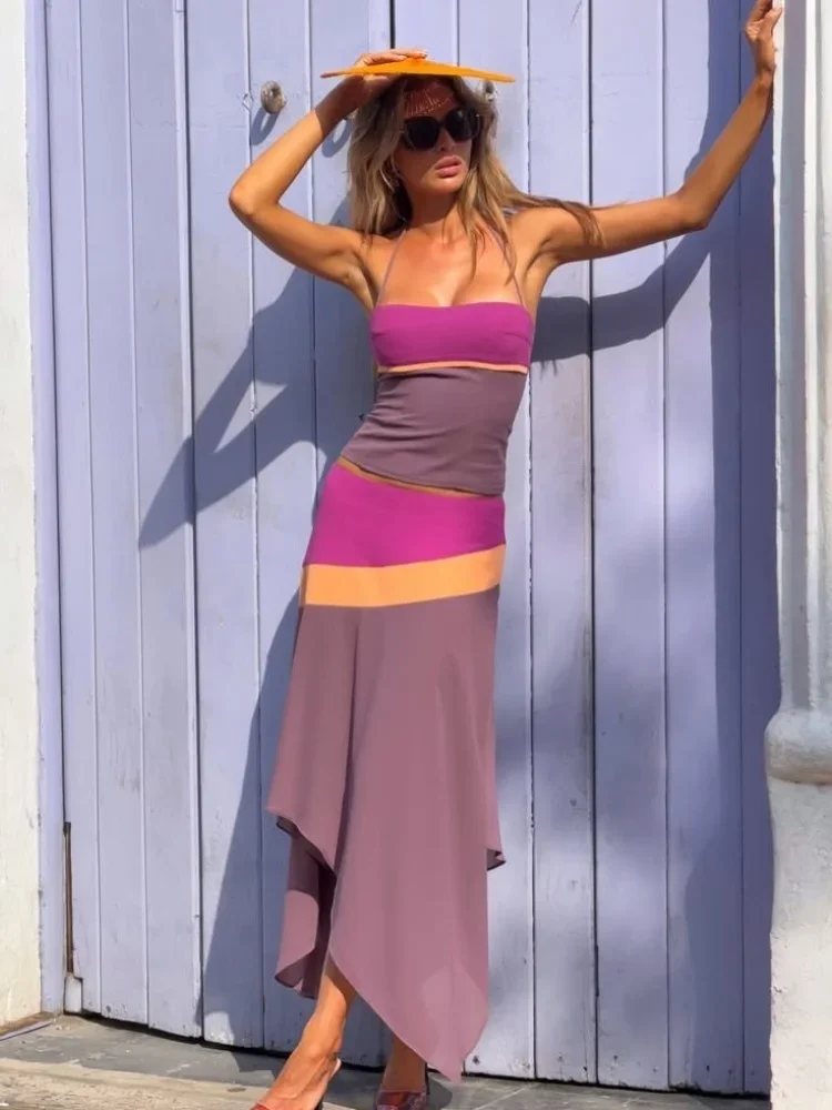 Trendy Color Block Two Piece S - đánh giá và giá Summer Clothing Vacation