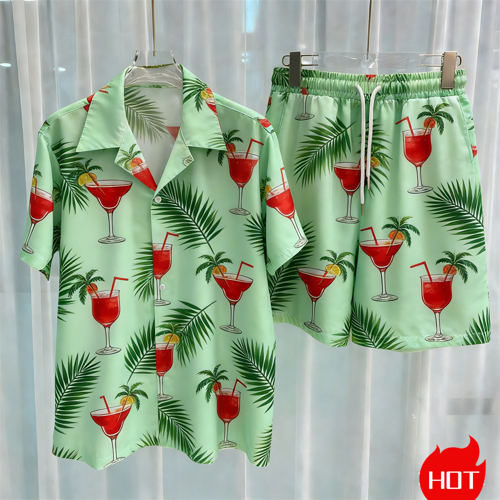 Summer Men's Shirt Sets Plants - đánh giá và giá Summer Clothing Vacation