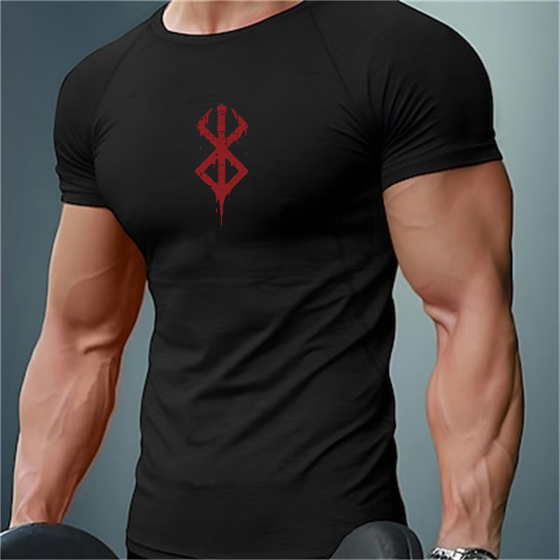 Men's Print Compression Shirts - đánh giá và giá Summer Gym Clothing
