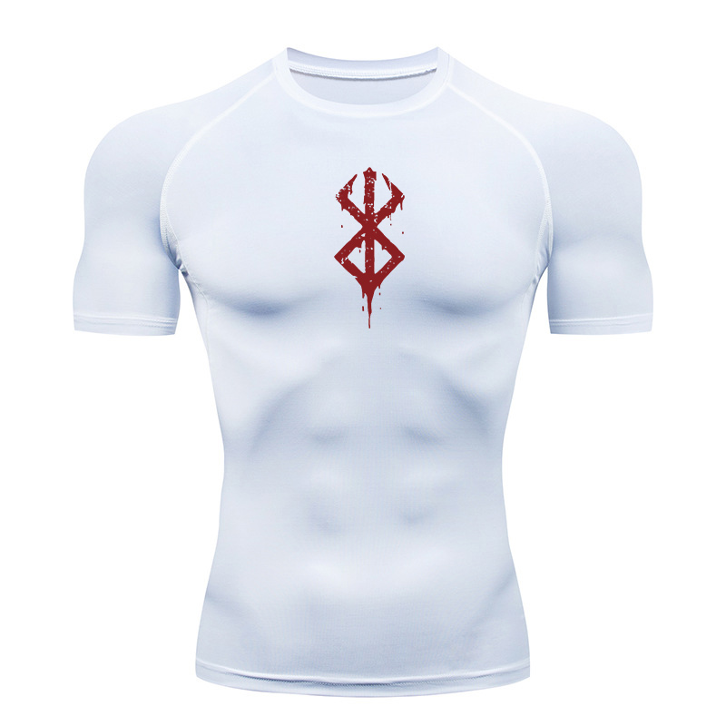 Men's Print Compression Shirts - đánh giá và giá Summer Gym Clothing