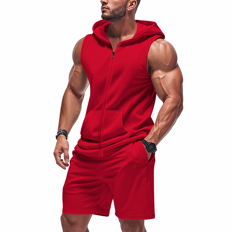 Men's Suit Sleeveless Hoodie T - đánh giá và giá Summer Gym Clothing