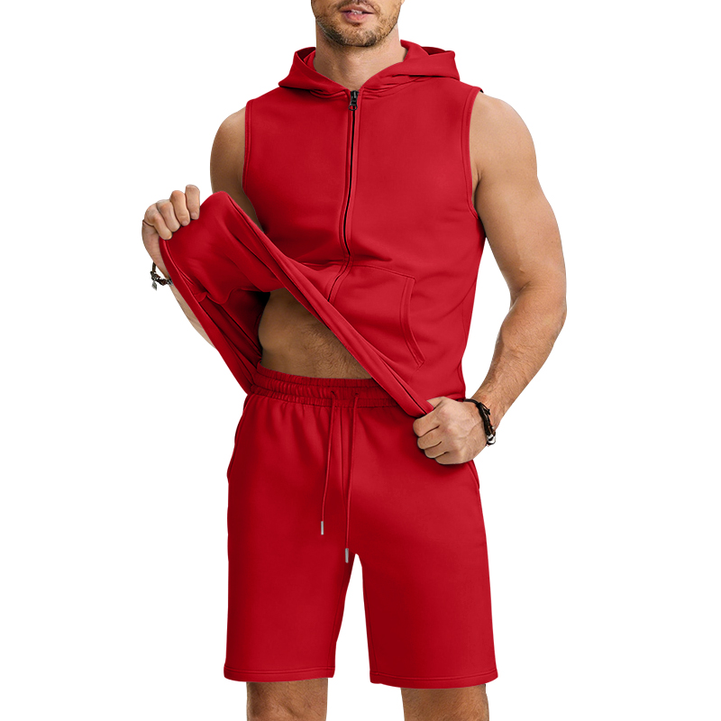 Men's Suit Sleeveless Hoodie T - đánh giá và giá Summer Gym Clothing
