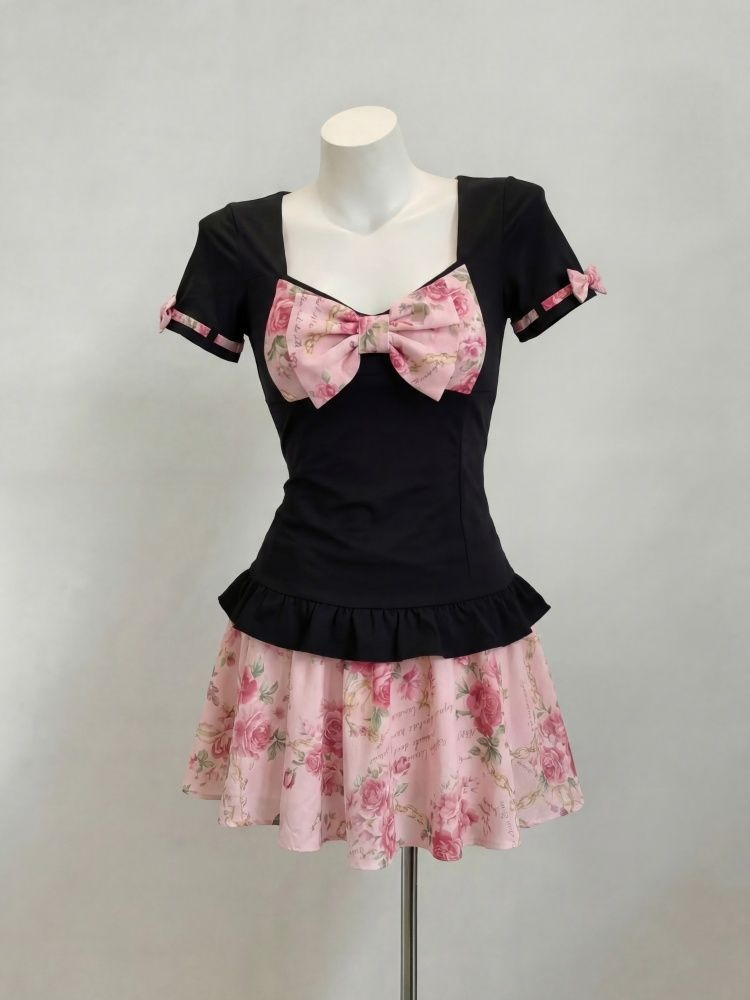 Women's Sweet Floral Print Two - đánh giá và giá Summer Clothing Accessories