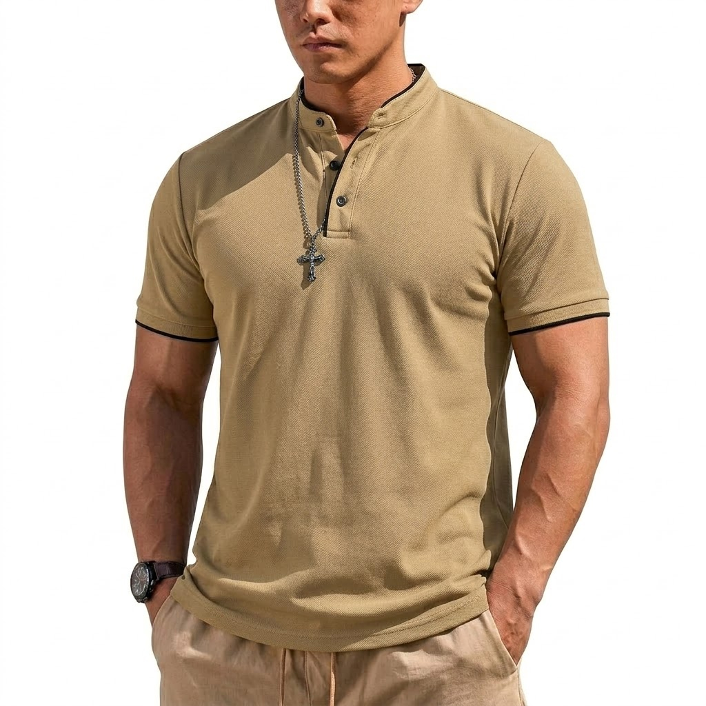 Summer Short Sleeve Henley Shi - đánh giá và giá Summer Gym Clothing