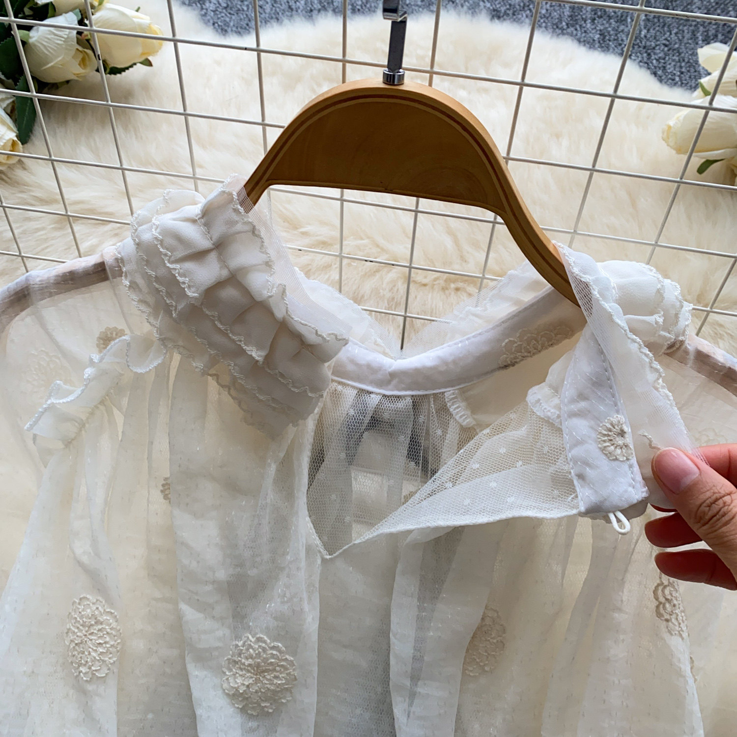 Elegant Bow‑tie Blouse  Puff L - đánh giá và giá Summer Clothing For Teens
