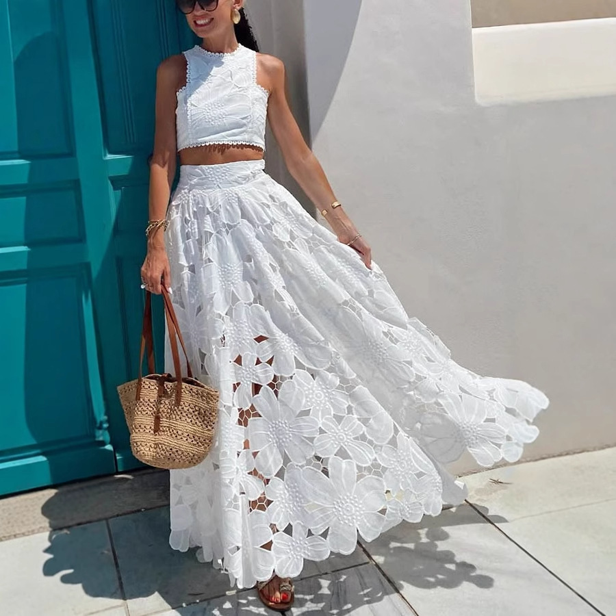 Women's White Floral Lace Embr - đánh giá và giá Summer Clothing Accessories